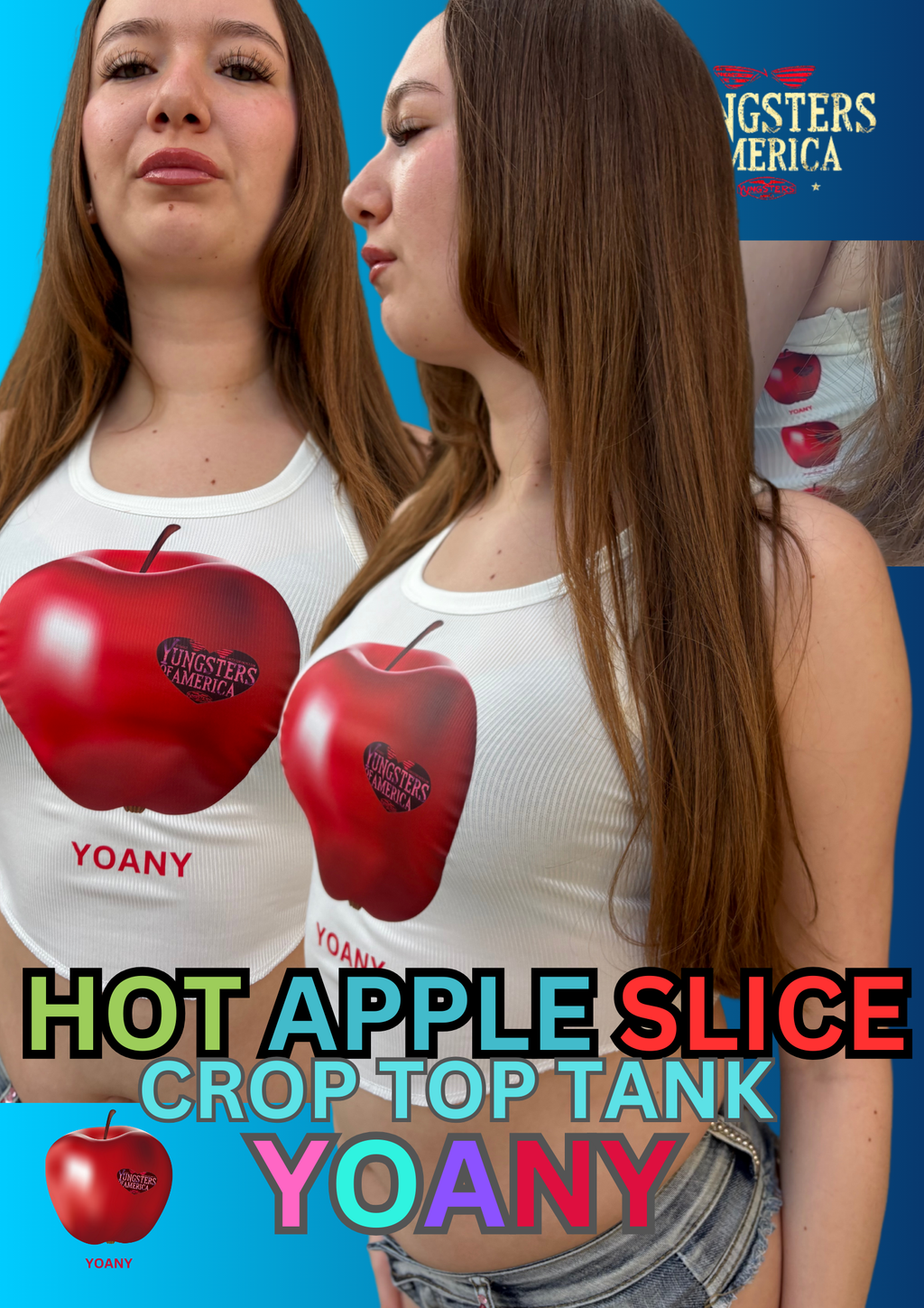 HOT APPLE SLICE CROP TOP - YOANY image 0