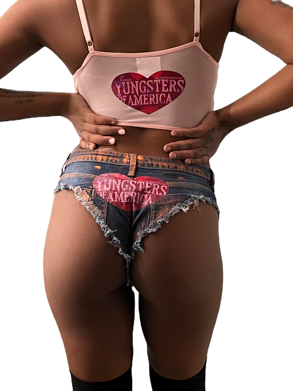 CHEEKY "DENIM AFTER DARK" SHORTS image 0