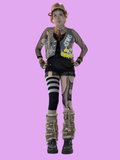 Y O A DENIM DRIPPING PUNK VEST