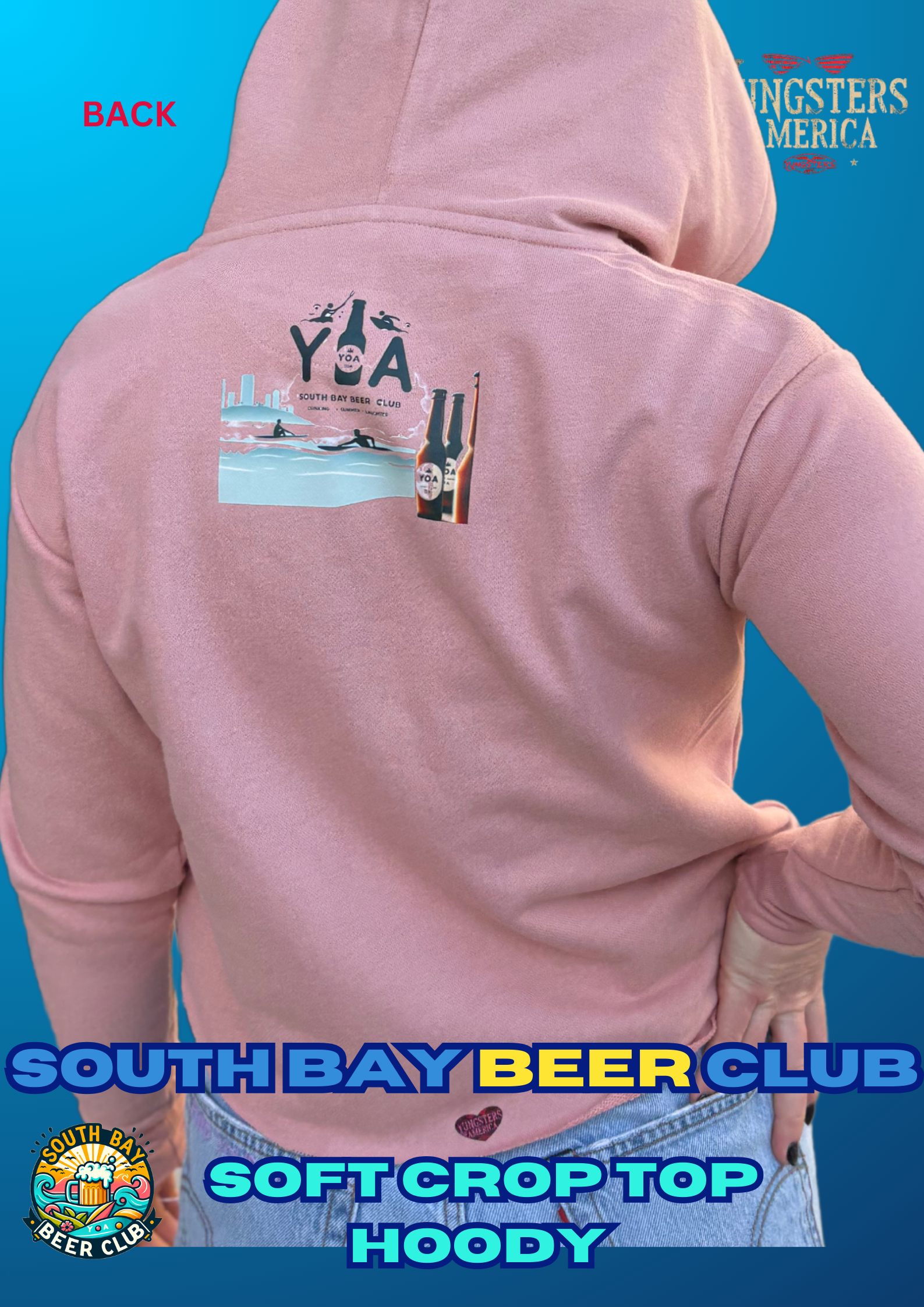 SOUTH BAY BEER CLUB CROP TOP HOODY image 1