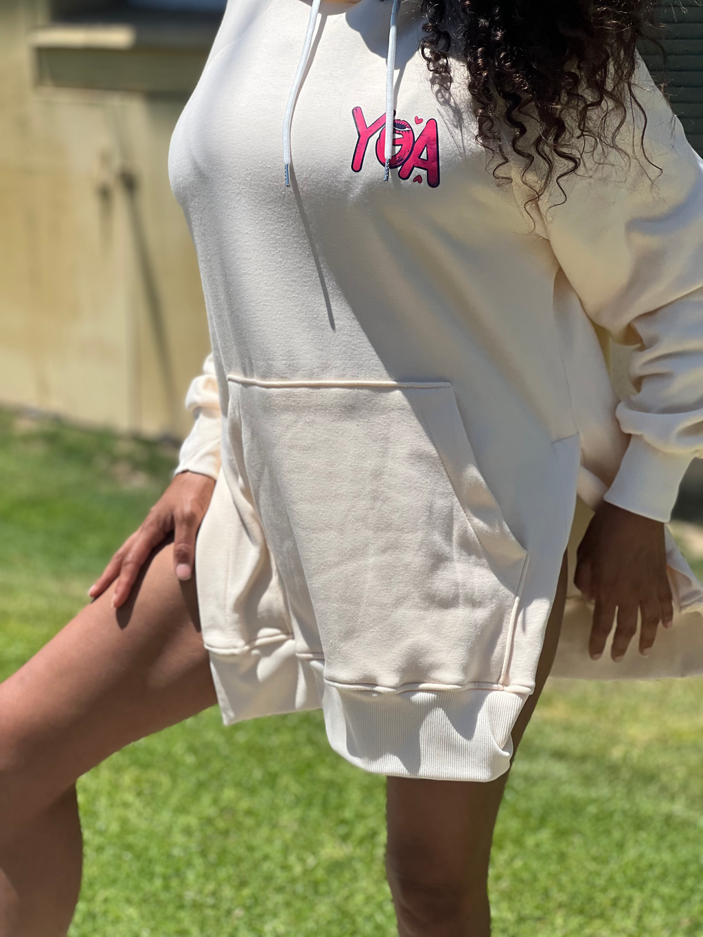 PINKY AQUA LOVE -  YOA HOODY DRESS image 1