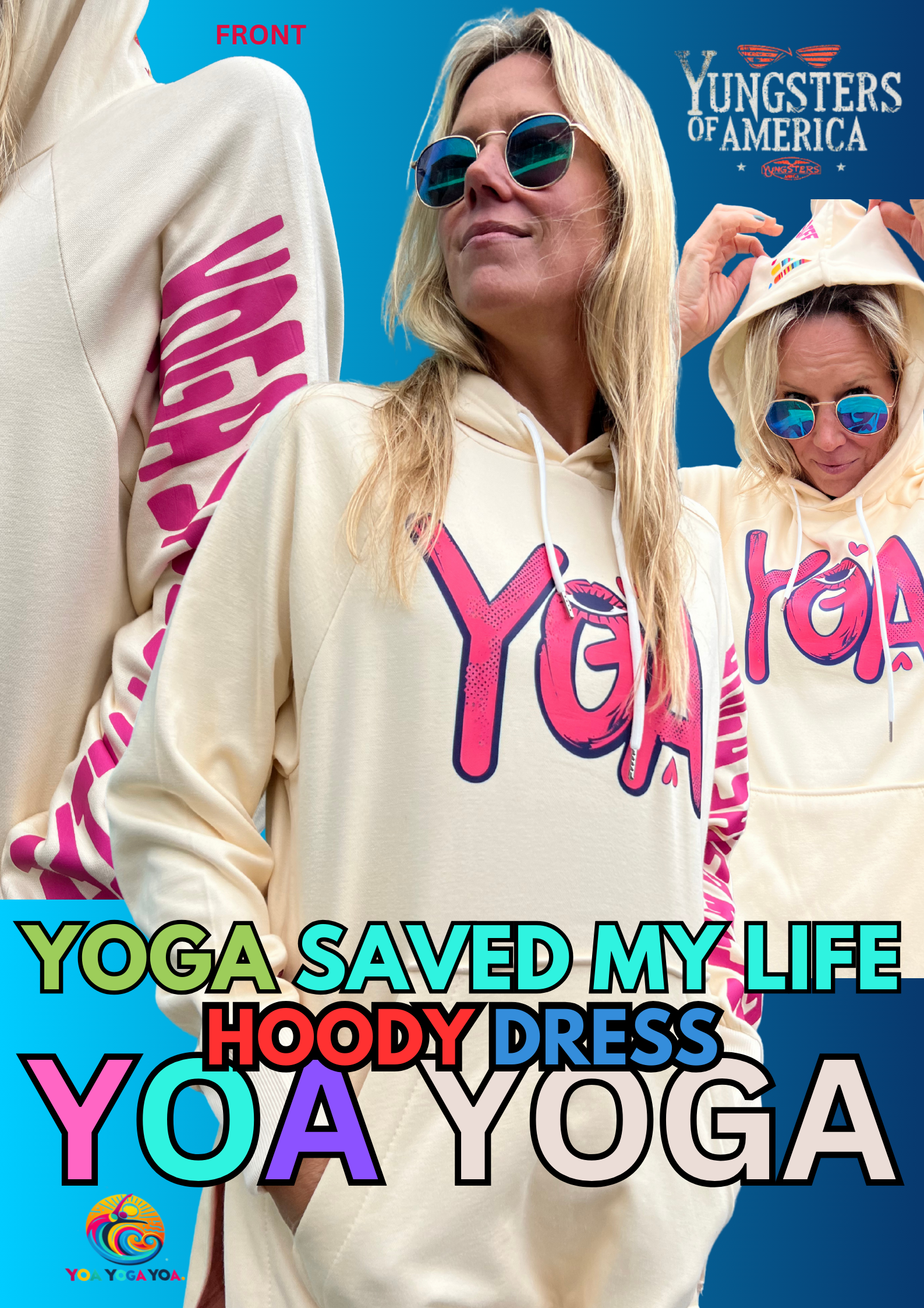 YOGA SAVED MY LIFE- HOODY DRESS YOA YOGA image 0