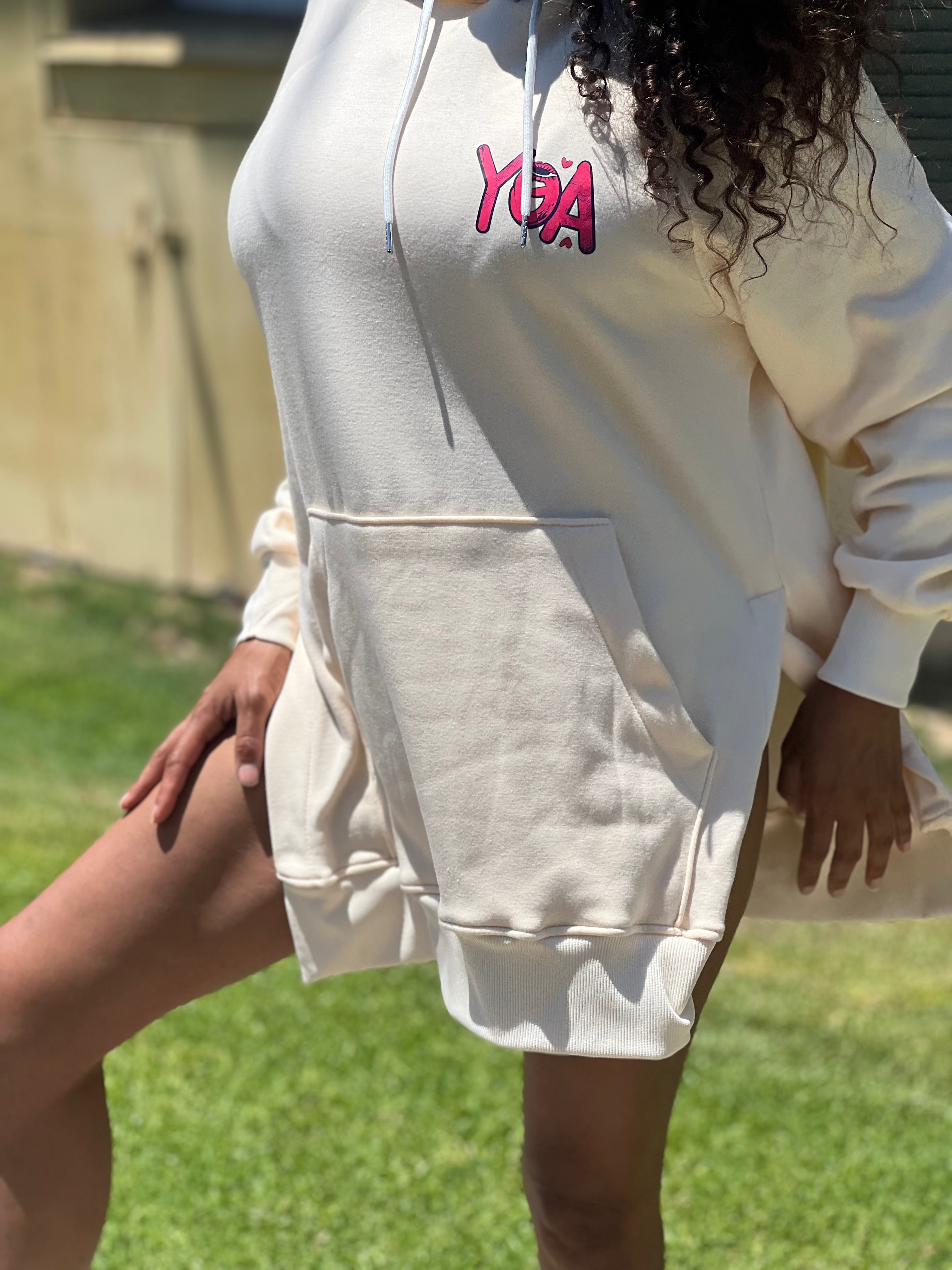 Y O A EYE C U PINKY HOODY DRESS