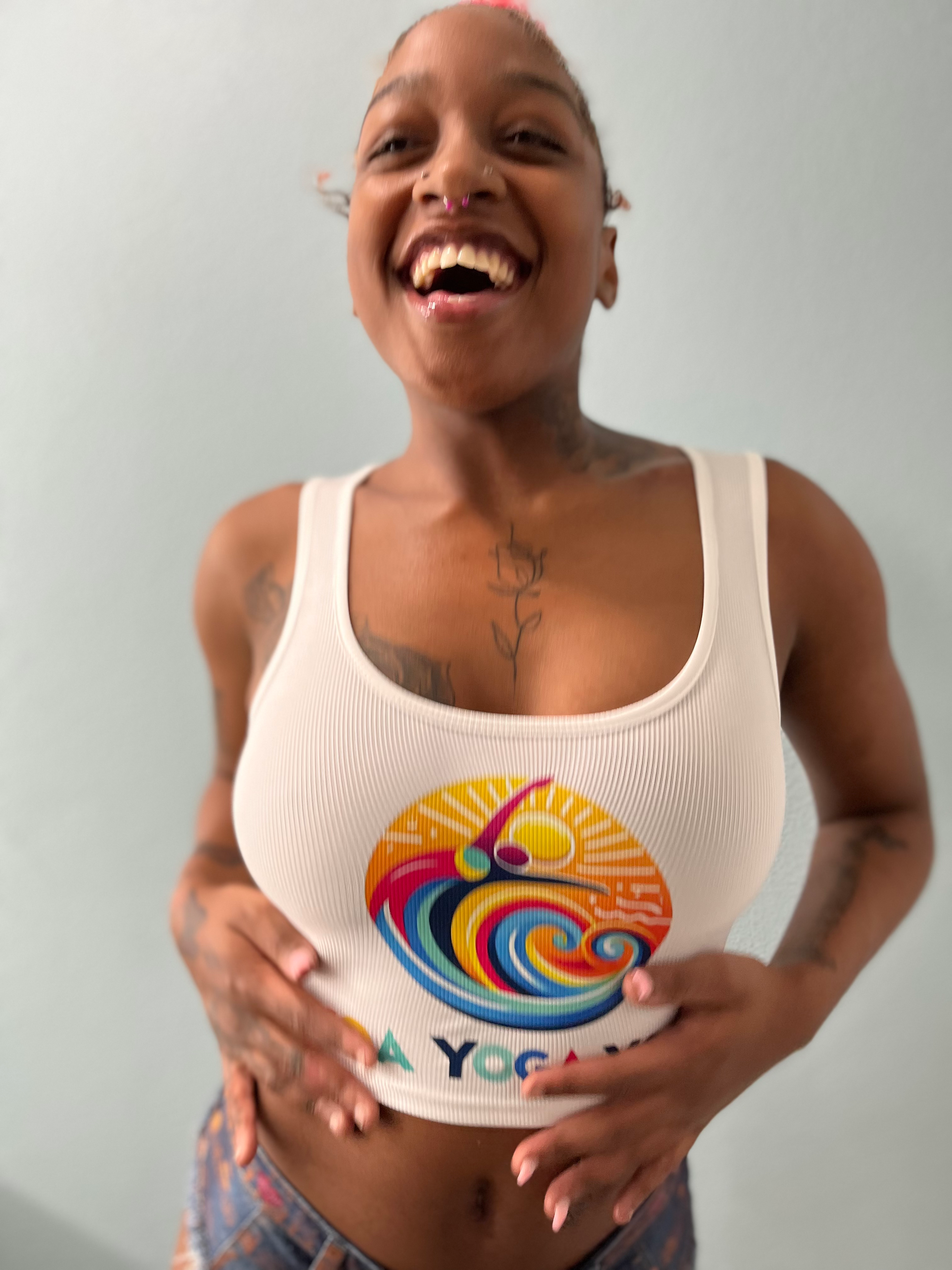"YOA YOGA GURU" COMFY CROP TOP TANK image 2