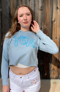 YOA RAISED CROP TOP HOODY image 0