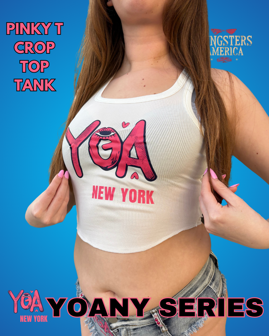 PINKY T CROP TOP TANK- YOANY image 0