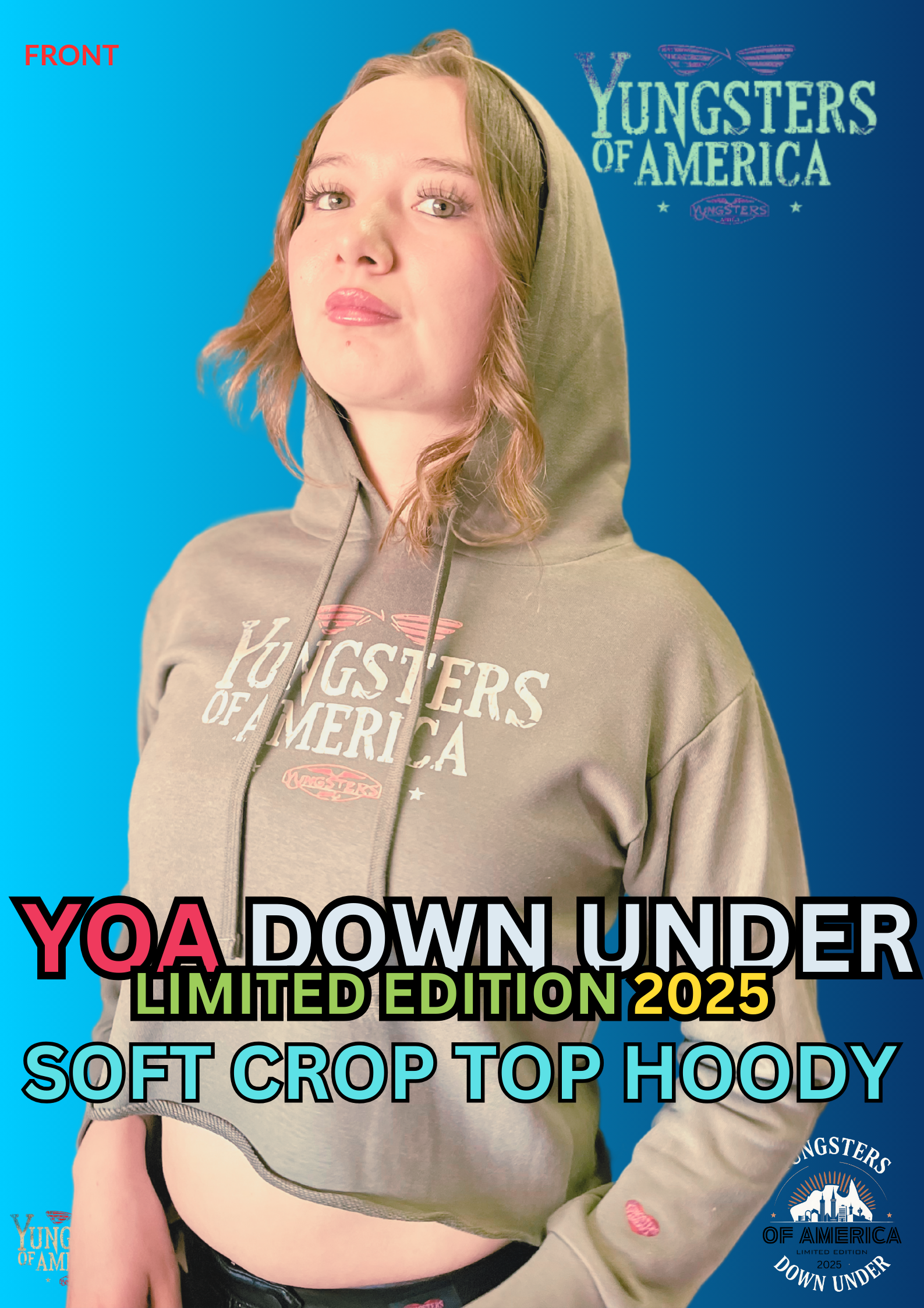YOA DOWN UNDER SOFT CROP TOP HOODY image 1