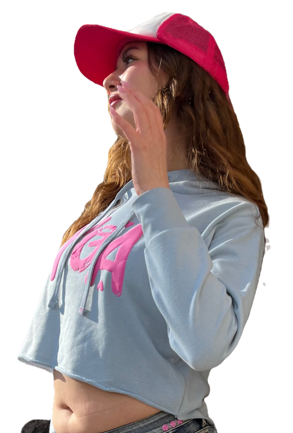 YOGA SAVED MY LIFE CROP TOP HOODY image 1