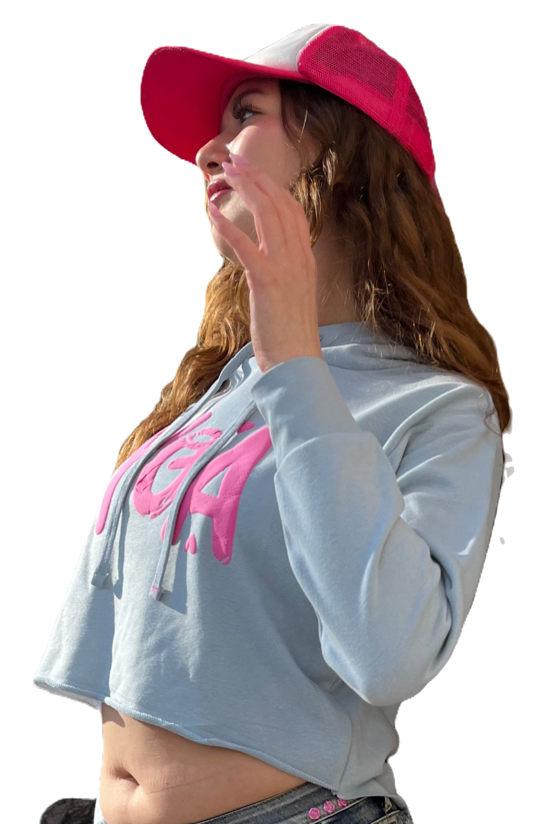 YOGA SAVED MY LIFE CROP TOP HOODY image 1